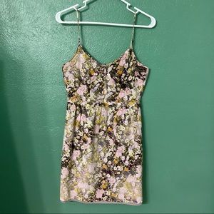 Madewell silk floral mini dress, size 4